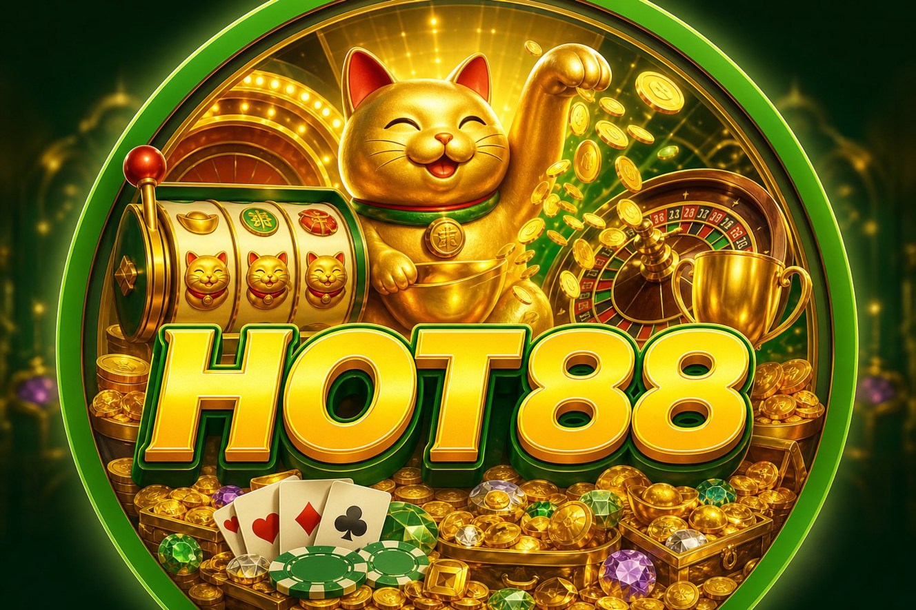 Màn hình trò chơi Super Ace HOT88 với các biểu tượng quay số và bảng điểm